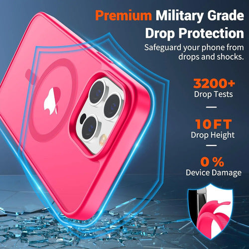 Funda Magnética Supfine Para iPhone 14 Pro Rosa Lisa