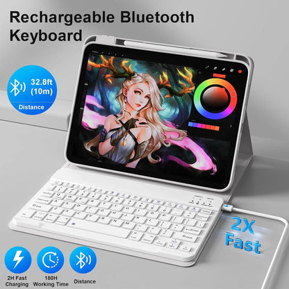 Funda Con Teclado Bluetooth Para iPad Air 11'' M3/m2 & Air Gris