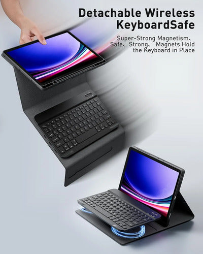 Funda Con Teclado Para Samsung Galaxy Tab  S11 Ultra Negro