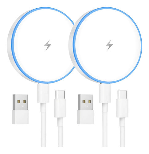 Cargador Inalámbrico Compatible Con iPhone Blanco