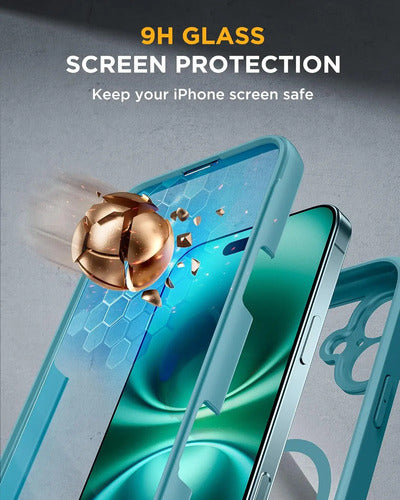Miracase Funda Magnética iPhone 16 Plus 6.7  Con Protecto... Verde Oscuro