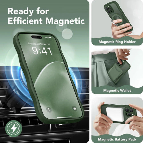 Funda Para iPhone 16 Pro Verde Oscuro