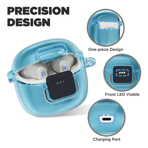 Funda Case Para Jbl Tune Flex Con Kit De Limpieza Azul Claro