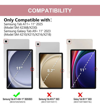 Funda Con Teclado Para Samsung Galaxy Tab A11 Plus/a9 Plus Negro