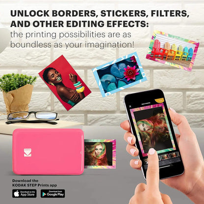 Impresora De Fotos Kodak Step Instant Smartphone - Rosa Rosa