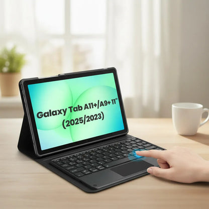 Funda Con Teclado Inalámbrico Para Galaxy Tab A11 & A9 Negro