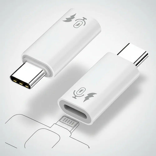 Adaptador Usb C A Micrófono Para iPhone Blanco