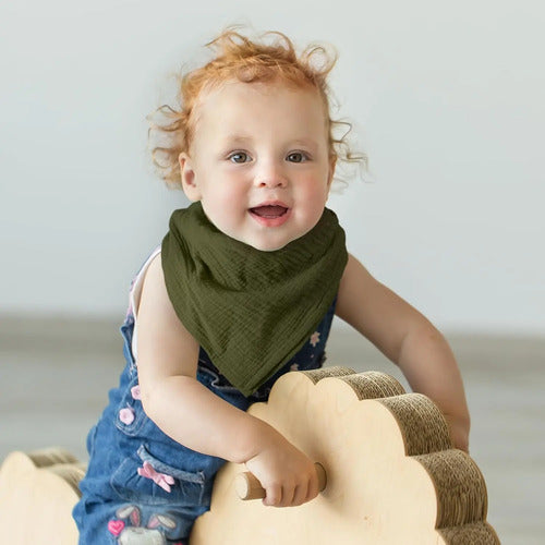 Pack De 5 Mantas De Muselina Para Bebés, Unisex, Transpir... Hojas Brillantes