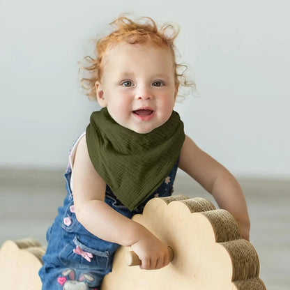 Pack De 5 Mantas De Muselina Para Bebés, Unisex, Transpir... Hojas Brillantes