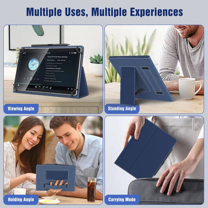 Funda Universal Timovo Para Tablet 10.1 Con Soporte Y Correa Azul Marino