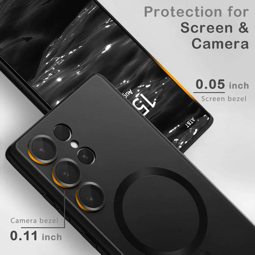 Funda Magnética Amzfield Para Samsung Galaxy S25 Ultra, N... Negro