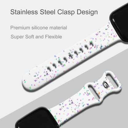 Correa Deportiva De Silicona Para Apple Watch Blanco 1 Cm