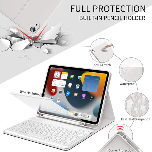 Funda Con Teclado Para iPad 10.9 Y 11  (2025/2022)