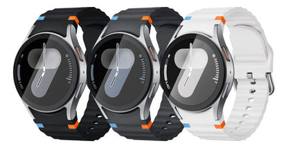 Correas Deportivas Compatibles Con Galaxy Watch 7 6 5 4 Fe Negro 4.4 Cm