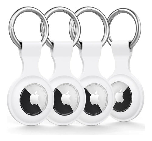 Llavero De Silicona Para Airtag Blanco