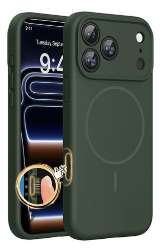 Funda Magnética Miracase Para iPhone 17 Pro Max Verde Oscuro