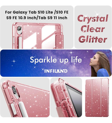 Funda Para Samsung Galaxy Tab S10 Lite/s10 Fe/s9 Rosa