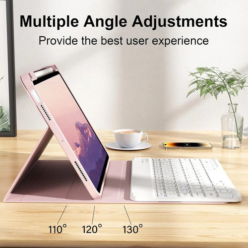 Funda Con Teclado Para iPad Air Gen 11 Rosa
