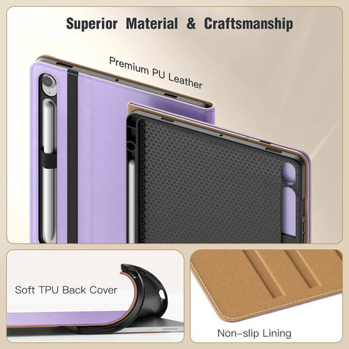 Funda Para Samsung Galaxy Tab S10 Lite/s10 Fe/s9 Fe/... Lila