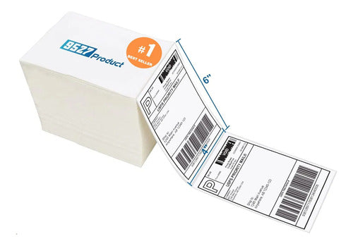 Etiquetas Térmicas Autoadhesivas 500 Unidades (10cm X 15cm) Blanco