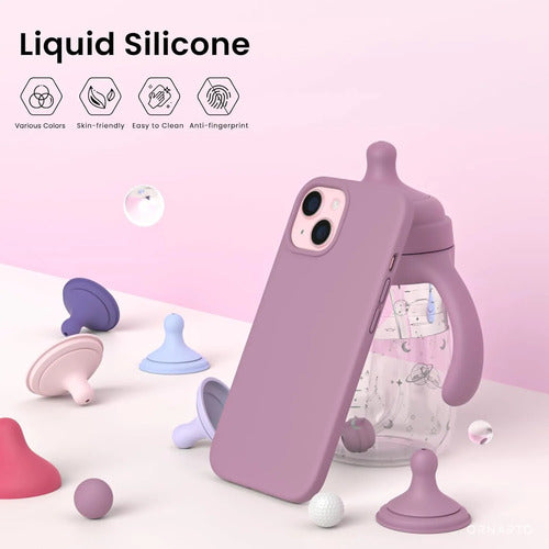 Funda De Silicona Para iPhone 15 Lavanda