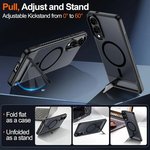Funda Magnética Hitfine Para Samsung Galaxy S25 Edge Negro