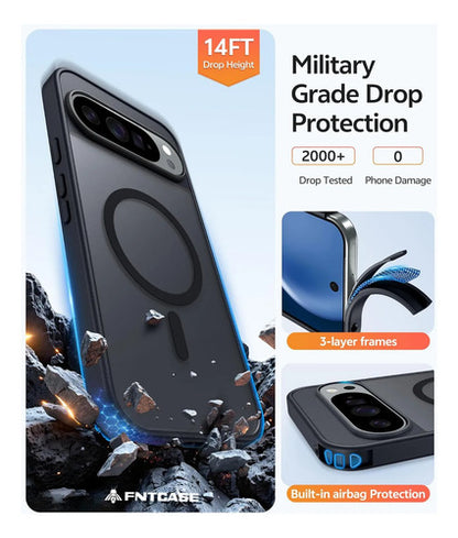 Funda Para Google Pixel 10 Pro Xl Y 9 Pro Xl Azul Negro