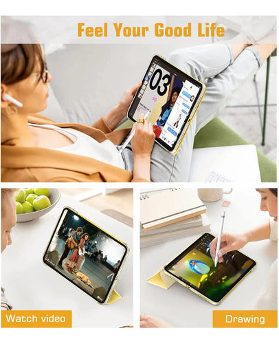 Funda Para iPad A16 11th Gen 2025/iPad 10th Amarillo Claro