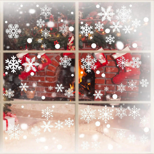Calcomanías De Copos De Nieve Para Ventanas, 321 Piezas, ... Blanco