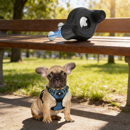 Soporte Airtag Para Collares De Perros Negro