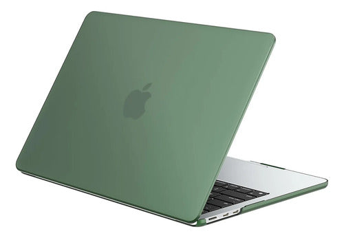 Carcasa Funda Transparente Para Macbook Air 13.6' Verde Oscuro