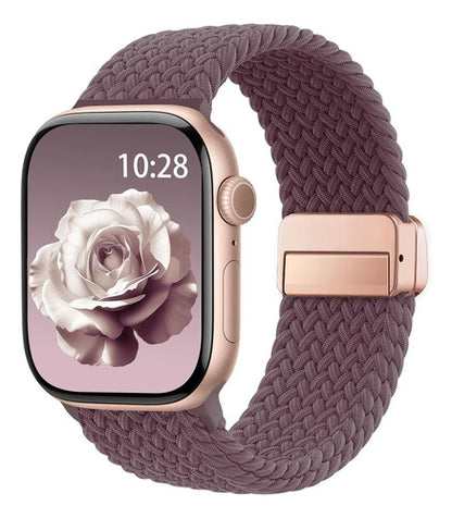Banda Elástica Trenzada Para Apple Watch Violeta Oscuro