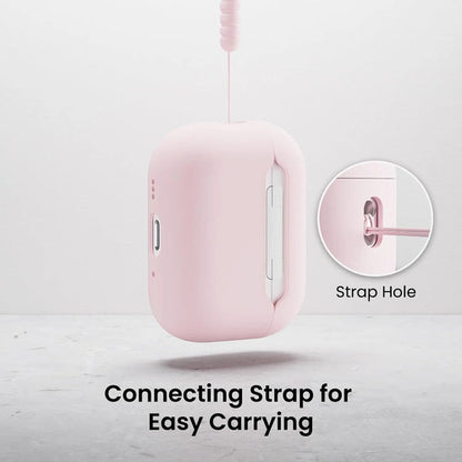 Estuche Funda Para AirPods Pro 3, Silicona Híbrida, Rosa Chicle