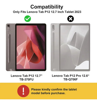 Funda Con Teclado Para Lenovo Tab P12 Lavanda