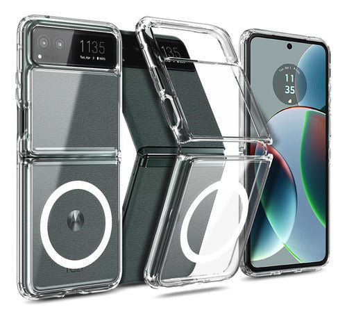 Funda Magnética Para Motorola Razr 2023, Transparente Transparente