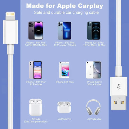 Cable Carplay Usb A A Lightning Para iPhone Y iPad, (1mt)