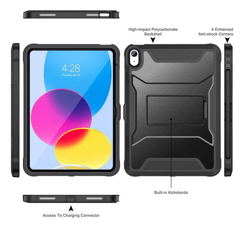 Funda Para iPad A16 11th Gen 11'' 2025 Y 10th Gen 10 Negro