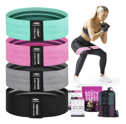 Set De Bandas De Resistencia Vergali Aqua, Rosa, Gris, Negro