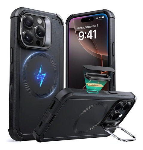 Funda Esr Para iPhone 16 Pro Max Con Soporte Y Control De... Negro