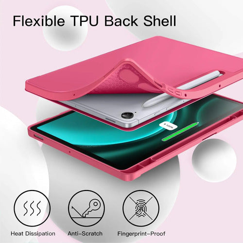 Funda Jetech Para Samsung Galaxy Tab S10 Lite / S10 Fe / ... Rosa Lisa