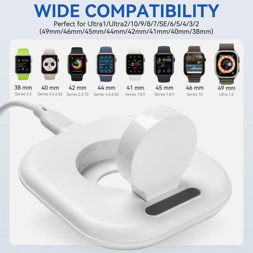Cargador Para A Watch Magnético Inalámbrico Portátil Blanco