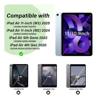 Funda Con Teclado Para iPad Air 7th/6th/5th/4th Gen, Verde Claro