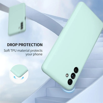 Funda Para Galaxy A13 5g, Silicona Líquida, Delgada, Suave Verde Claro