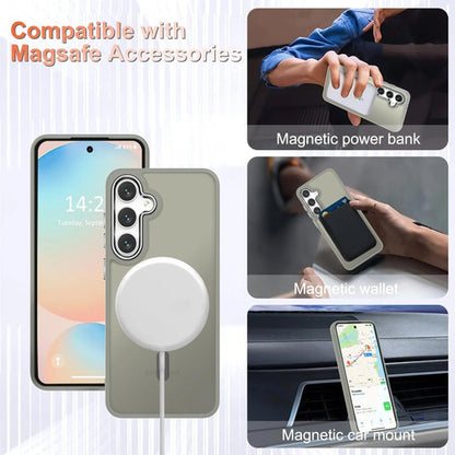 Funda Magnética Mate Para Samsung Galaxy S25+ Plus Gris