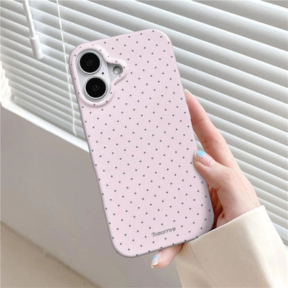 Funda iPhone 17 Estética Lunares Tpu Suave Rosa Lunares