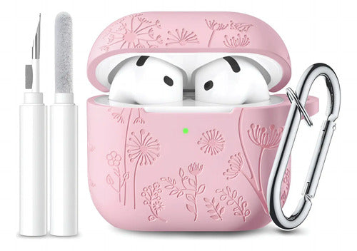 Funda Protectora De Silicona Para AirPods 4 Rosa