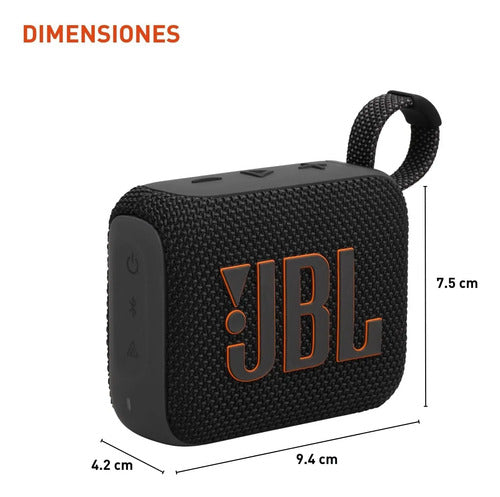 Jbl Go 4 - Parlante Bluetooth Mini Portátil Y Robusto, Negro Negro