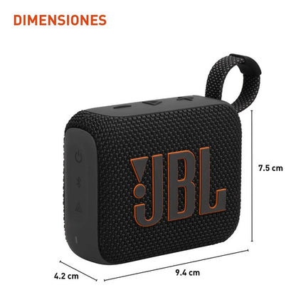 Jbl Go 4 - Parlante Bluetooth Mini Portátil Y Robusto, Negro Negro