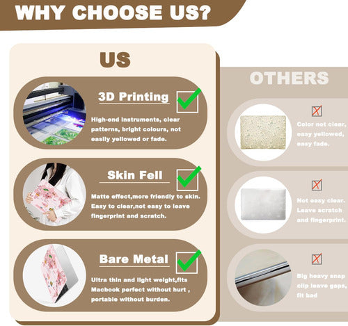 Funda Protectora Para Macbook Air 13.6  M2-m4 2022-2025 Rosa