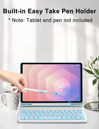 Funda Con Teclado Para Samsung Galaxy Tab S11 11' Azul